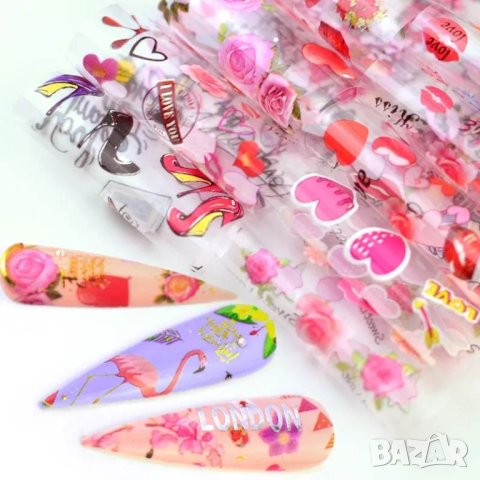  10 броя Комплект фолио романтика , снимка 3 - Продукти за маникюр - 31155864