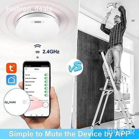 Нова аларма за дим за дома интелигентни WiFi детектори Защита Сигурност, снимка 2 - Други стоки за дома - 42192553