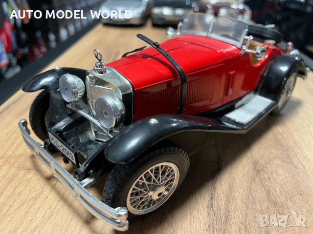 BBURAGO метален колекционерски модел MERCEDES BENZ SSK 1928г.1:18