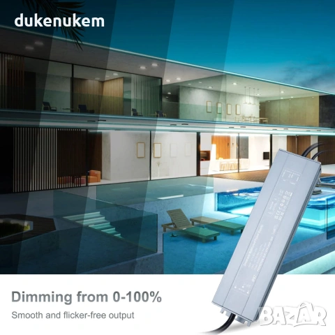 LED драйвер 24V 60W димируем IP67 – водоустойчив, снимка 4 - Лед осветление - 53173403