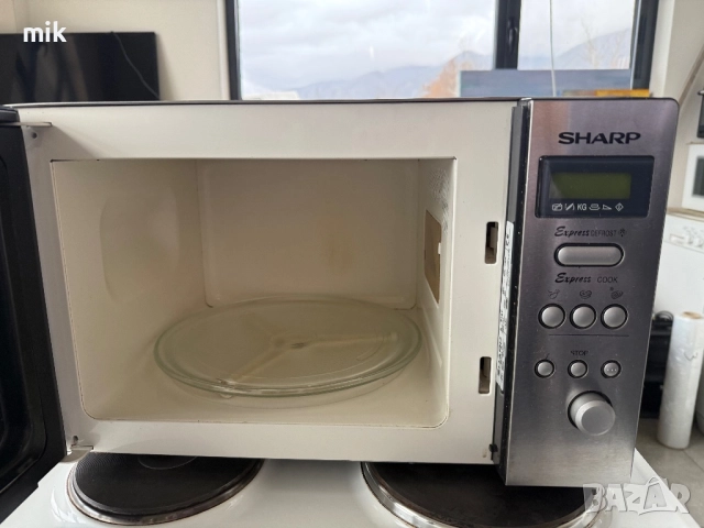 Микровълнова печка Sharp Инокс, снимка 2 - Микровълнови - 52562630
