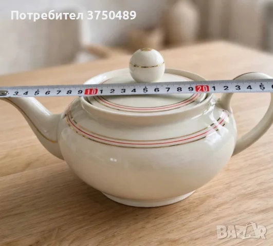 Порцеланов чайник и захарница, снимка 3 - Прибори за хранене, готвене и сервиране - 55970885