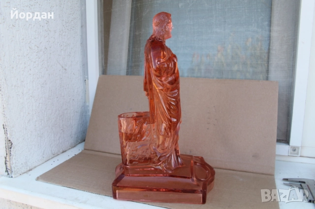 Стъклена фигура на ''Иисус Христос'' , снимка 6 - Антикварни и старинни предмети - 51795956