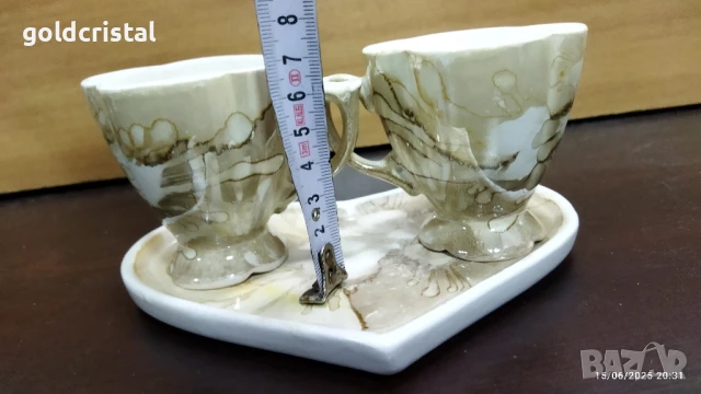 чаши за кафе за двама , снимка 3 - Антикварни и старинни предмети - 24963844