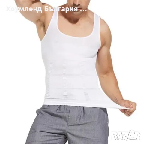 Оформящ потник за вталяване на мъже SLIM FIT - черен или бял, снимка 6 - Спортна екипировка - 50273093