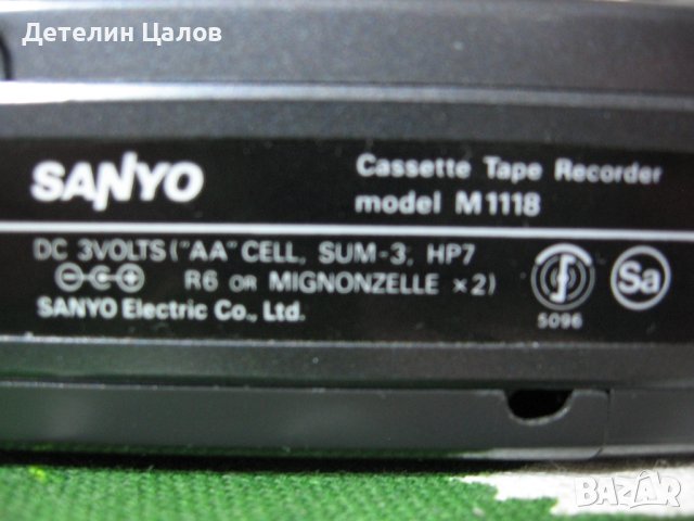 Записващ Walkman диктофон марка Sanyo, модел: M1118, снимка 6 - Аудиосистеми - 44343888