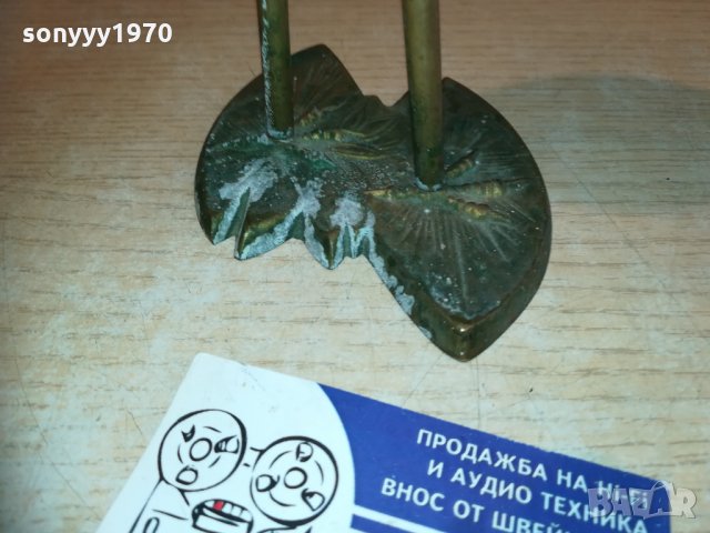 голямо фламинго-мед/месинг/бронз-33х20х16см, снимка 11 - Колекции - 30243701