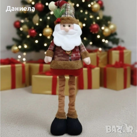 Голяма коледна играчка Елен, Снежен човек или дядо Коледа - разтягаща до 50см, снимка 5 - Декорация за дома - 52570817