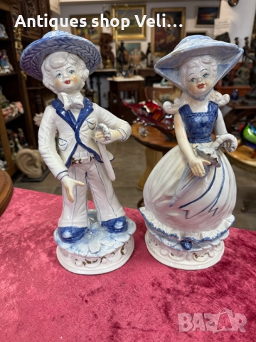 Чифт италиански порцеланови фигури №7482