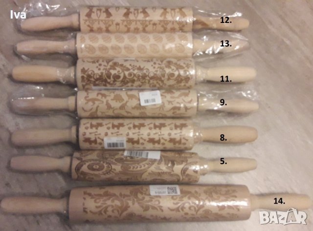 Дървена точилка, с релефни шарки за бисквитки, тесто, фондан Великден, снимка 6 - Форми - 26849086