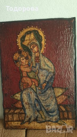 Стара голяма  икона, снимка 4 - Антикварни и старинни предмети - 38493735