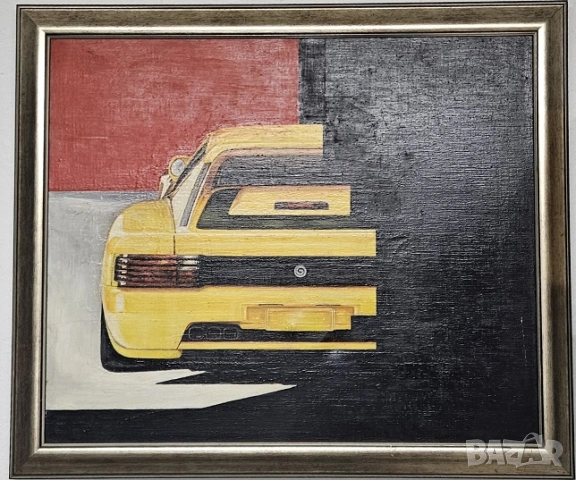 Картина Ферари маслени бои 55 х 46 см с дървена рамка