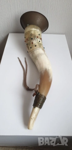 Рог-свирка, снимка 3 - Антикварни и старинни предмети - 53927465
