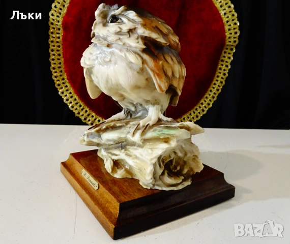 Порцеланова статуетка Бухал,Сова,Capodimonte от R.Pennati. , снимка 6 - Статуетки - 52900223