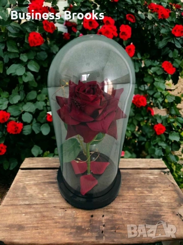 Красива осветена роза в стъкленица с красива подаръчна кутия, снимка 6 - Романтични подаръци - 53225986