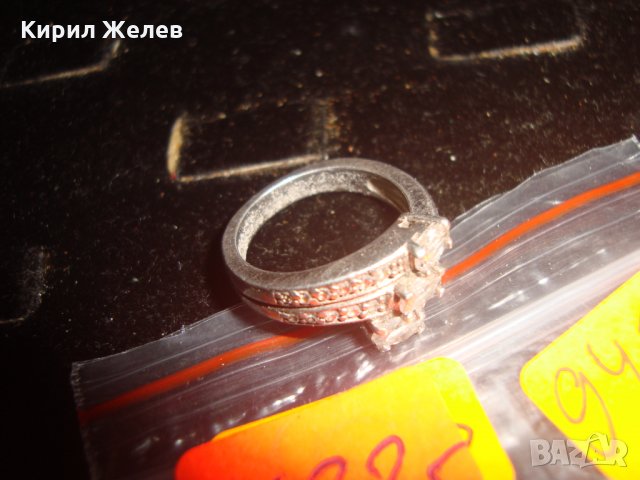 СРЕБЪРЕН ПРЪСТЕН СРЕБРО ПРОБА 925 МАРКИРАНО с МИНИАТЮРНИ ФАСЕТ ЦИРКОН КАМЪНИ 9488, снимка 8 - Пръстени - 31247168