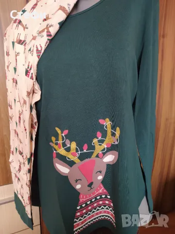 Коледна Дамска Пижама 3XL и 5XL 25лв, снимка 4 - Пижами - 48008400