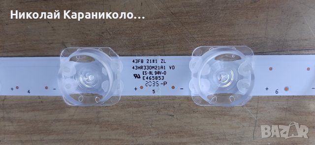 Продавам лед ленти-43HR330M21A1 V0 /4C-LB4321-HR03J,стойка от тв.TCL 43P615X1, снимка 10 - Телевизори - 39808511