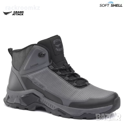 Мъжки туристически обувки Soft Shell с водоустойчив слой и подсилена подметка – 31053-2 grey