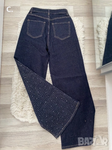 Дамски дънки с камъни, снимка 3 - Дънки - 54089678