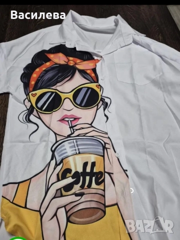 Риза с принт. , снимка 9 - Ризи - 52924991