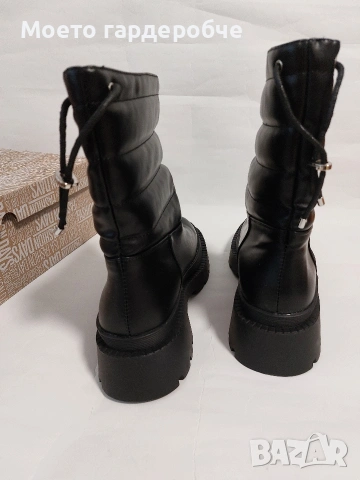 Дамски нови черни боти с дебела подметка Номер 40, снимка 4 - Дамски боти - 53074432