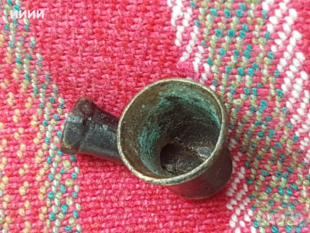 Османска бронзова лула 3, снимка 3 - Антикварни и старинни предмети - 53927278