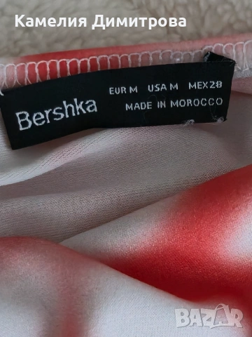Bershka сатениран топ с набори M, снимка 4 - Потници - 53286208