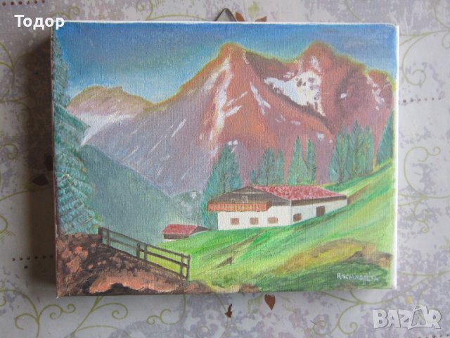 Рисувана картина масло върху платно подписана , снимка 5 - Картини - 37343442