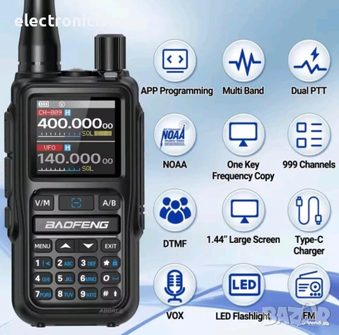 Комплект 2 броя радиостанции уоки токи BAOFENG UV-5R Mini, снимка 3 - Други - 53053408