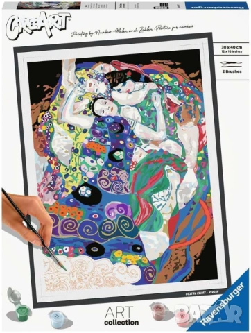 Рисуване по номера Ravensburger Virgin Gustav Klimt , снимка 6 - Картини - 53050494