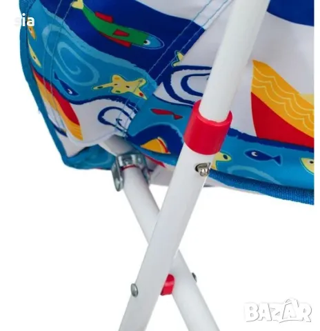 Къмпинг стол, Детски сгъваемо столче, метален, 51x42x51см, снимка 3 - Къмпинг мебели - 49658647