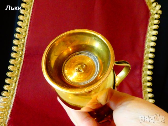 Бронзова халба с капак,кана с капак,жълъди. , снимка 6 - Антикварни и старинни предмети - 29703831