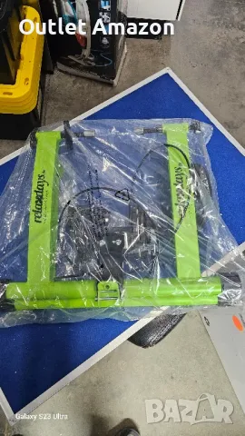 Сгъваем велосипеден симулатор Relaxdays със 7 нива на съпротивление, регулируема ролка

, снимка 8 - Аксесоари за велосипеди - 49607322