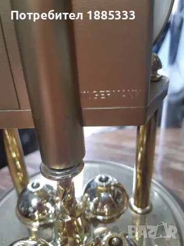 немски настолен кварцов часовник с колба, снимка 5 - Антикварни и старинни предмети - 48377425