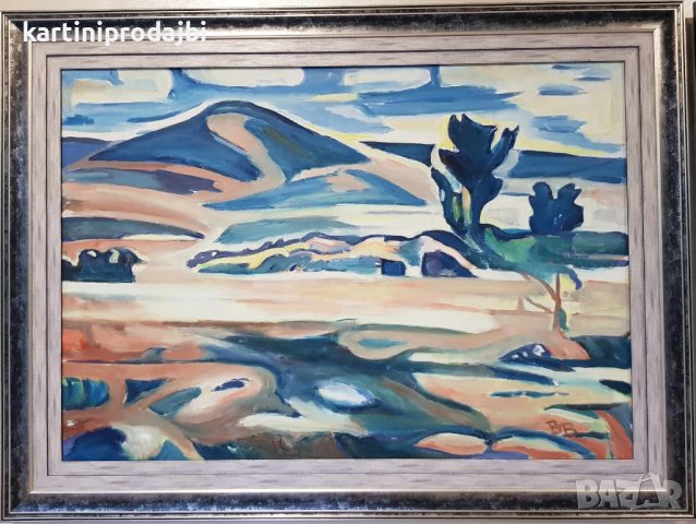 Маслена картина " Дъждовен хоризонт ", снимка 5 - Картини - 42224774