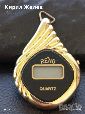 Ретро електронен часовник дамски за врата RENO QUARTZ рядък 32354, снимка 2 - Антикварни и старинни предмети - 51588362