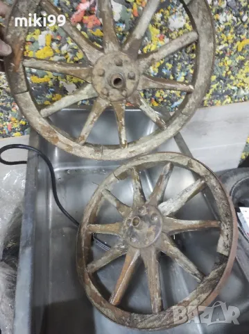 Стари дървени колела за битова стая или полилей, снимка 6 - Други машини и части - 49528620