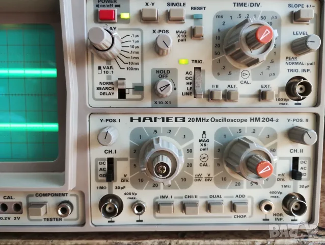 Осцилоскоп HAMEG HM204-2, снимка 3 - Друга електроника - 55896331