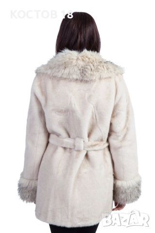 Зимно дамско пухено палто 4254 три цвята, снимка 4 - Якета - 52500729