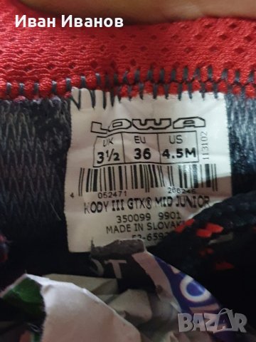 туристически/зимни обувки LOWA Kody III GTX Mid  номер 36, снимка 2 - Детски боти и ботуши - 39012902