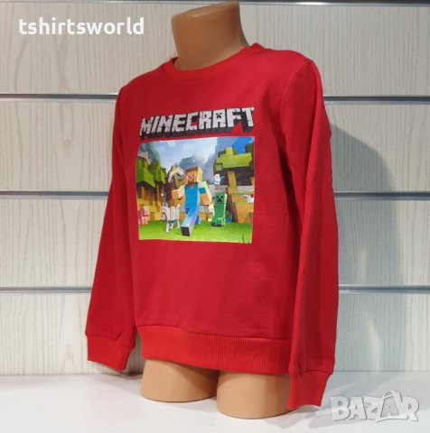 Нова детска ватирана блуза с дълъг ръкав и дигитален печат MINECRAFT (Майнкрафт), снимка 7 - Детски Блузи и туники - 38168332