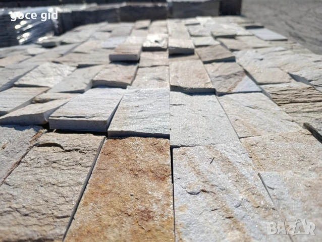 🟡 Жълт рязан гнайс – облицовъчни ленти/плочи | Естествен камък за фасади и интериор, снимка 2 - Строителни материали - 52541998