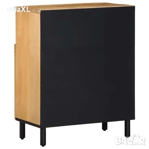 vidaXL Шкаф кафяв 60x33x75 cm Масивна дървесина Манго, снимка 4 - Шкафове - 56147541