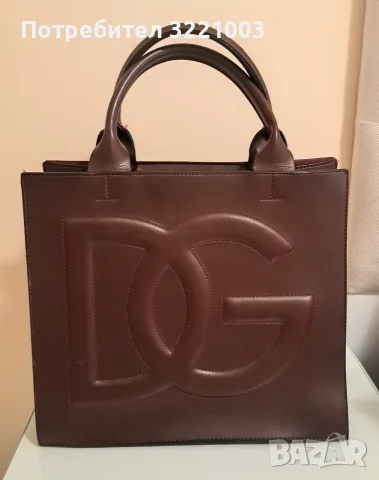 Дамска чанта в цвят бордо от еко кожа D&G, снимка 5 - Чанти - 56052656