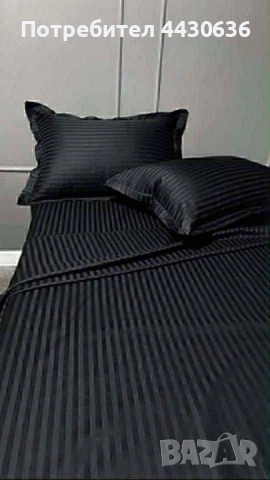 Луксозен спален комплект от памучен сатен – НОВ, снимка 4 - Спално бельо - 52882044