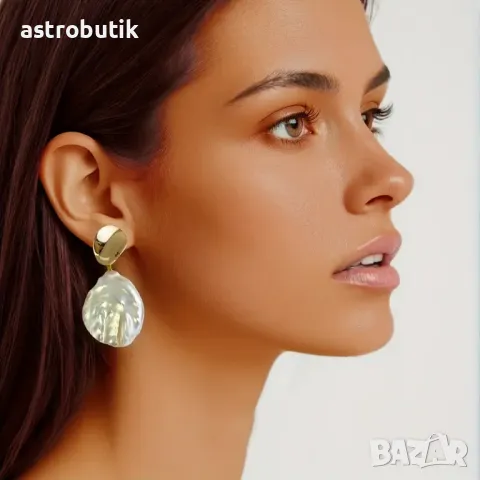 Обеци със сладководна перла, снимка 1