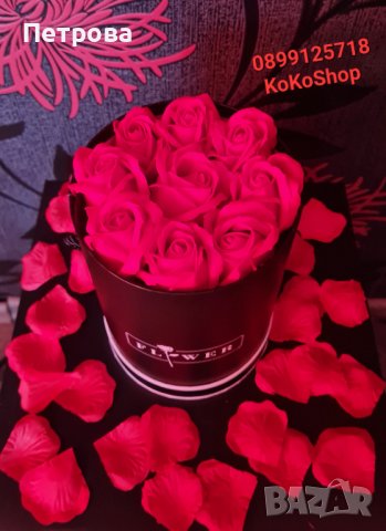 Луксозна кутия с червени рози/Кутия с рози/червени рози