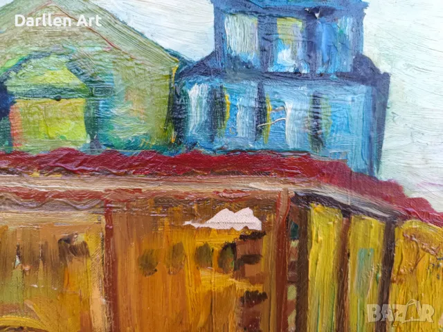 Стара авторска картина, снимка 3 - Картини - 48486938