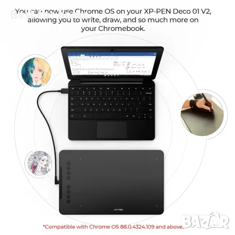 Графичен таблет XP-PEN Deco 01- без писалка, снимка 9 - Таблети - 49876859